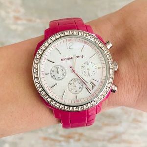 ♥️ Michael Kors ♥️ Hot Pink Acrylic Watch